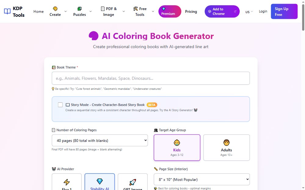 AI Coloring Book Generator for KDP | Create Pages in Minutes | 2026