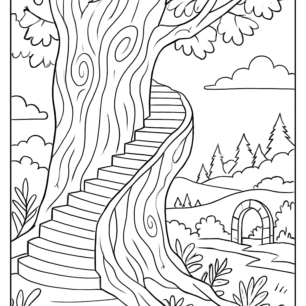 Page 5 of Fantasy Realms Coloring Pages