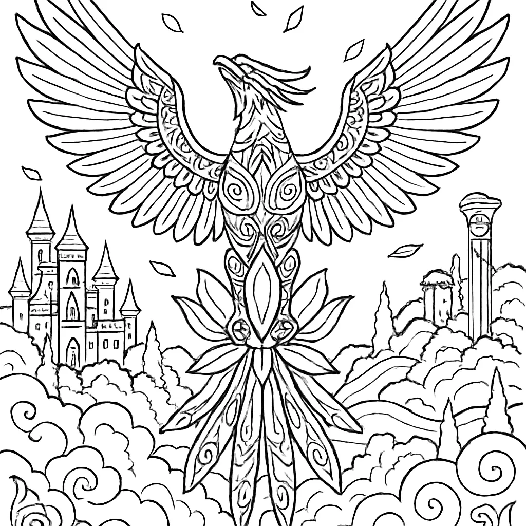 Page 6 of Fantasy Realms Coloring Pages