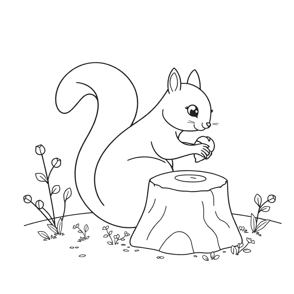 Page 1 of Cute Woodland Friends Coloring Pages