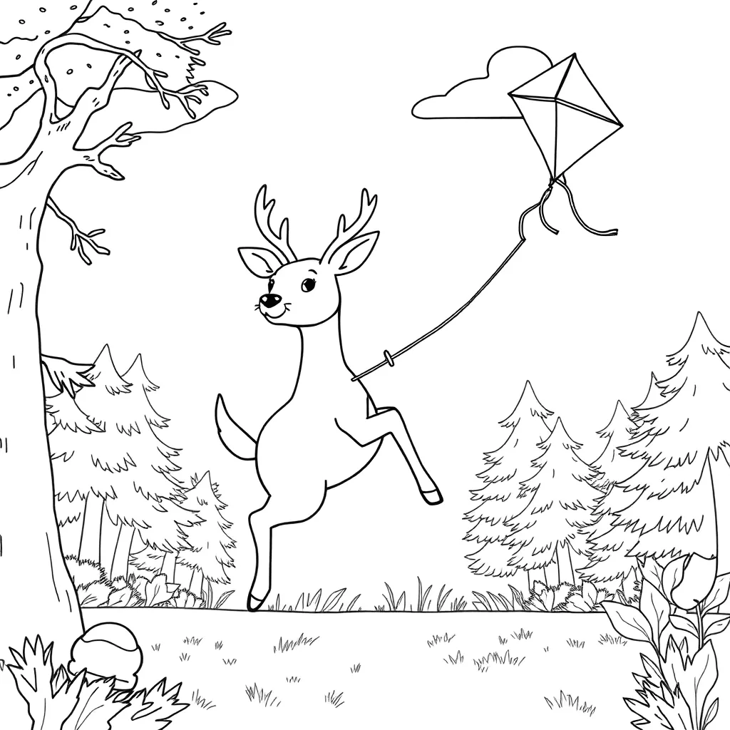 Page 2 of Cute Woodland Friends Coloring Pages