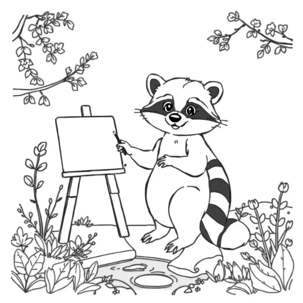 Page 3 of Cute Woodland Friends Coloring Pages