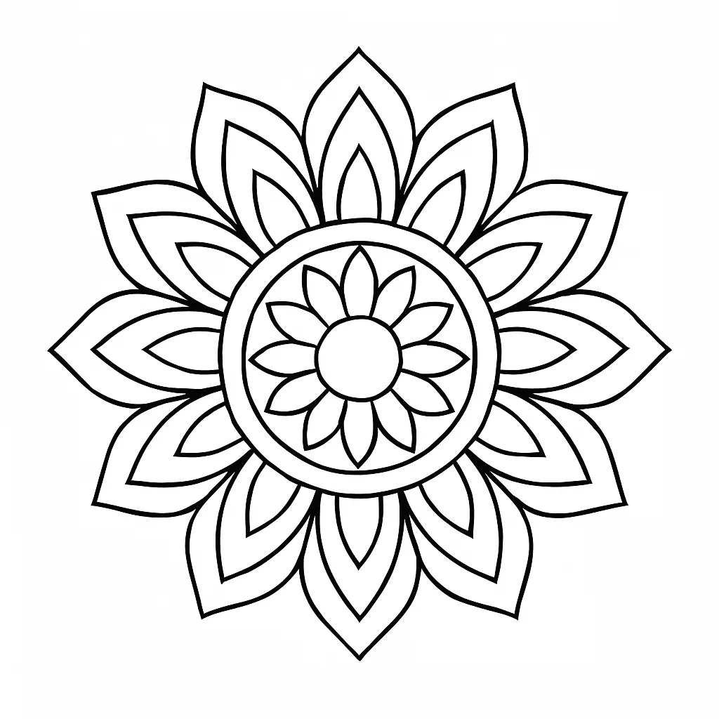 Page 1 of Mandala Calm Coloring Pages