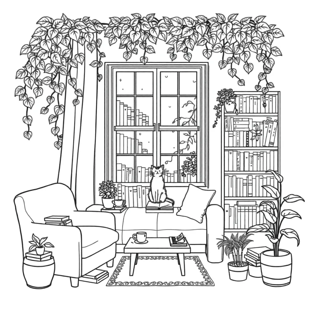 Page 3 of Cozy Corners Coloring Pages