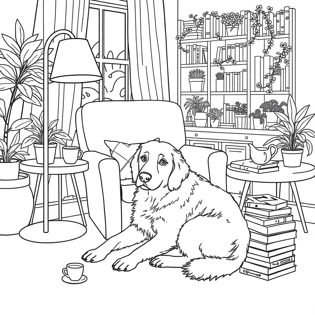 Page 5 of Cozy Corners Coloring Pages