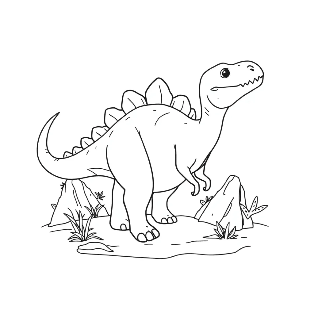 Page 3 of Dinosaur Adventures Coloring Pages