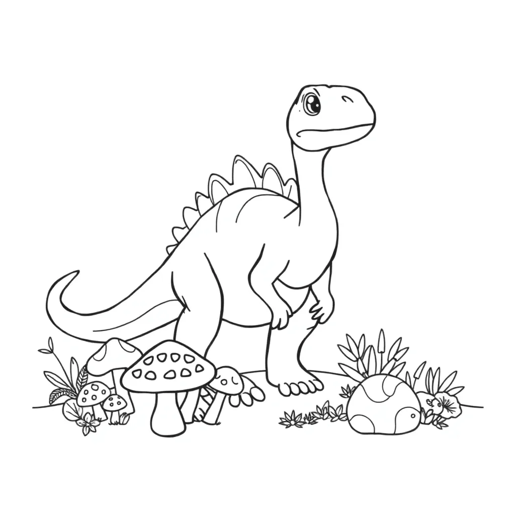 Page 6 of Dinosaur Adventures Coloring Pages